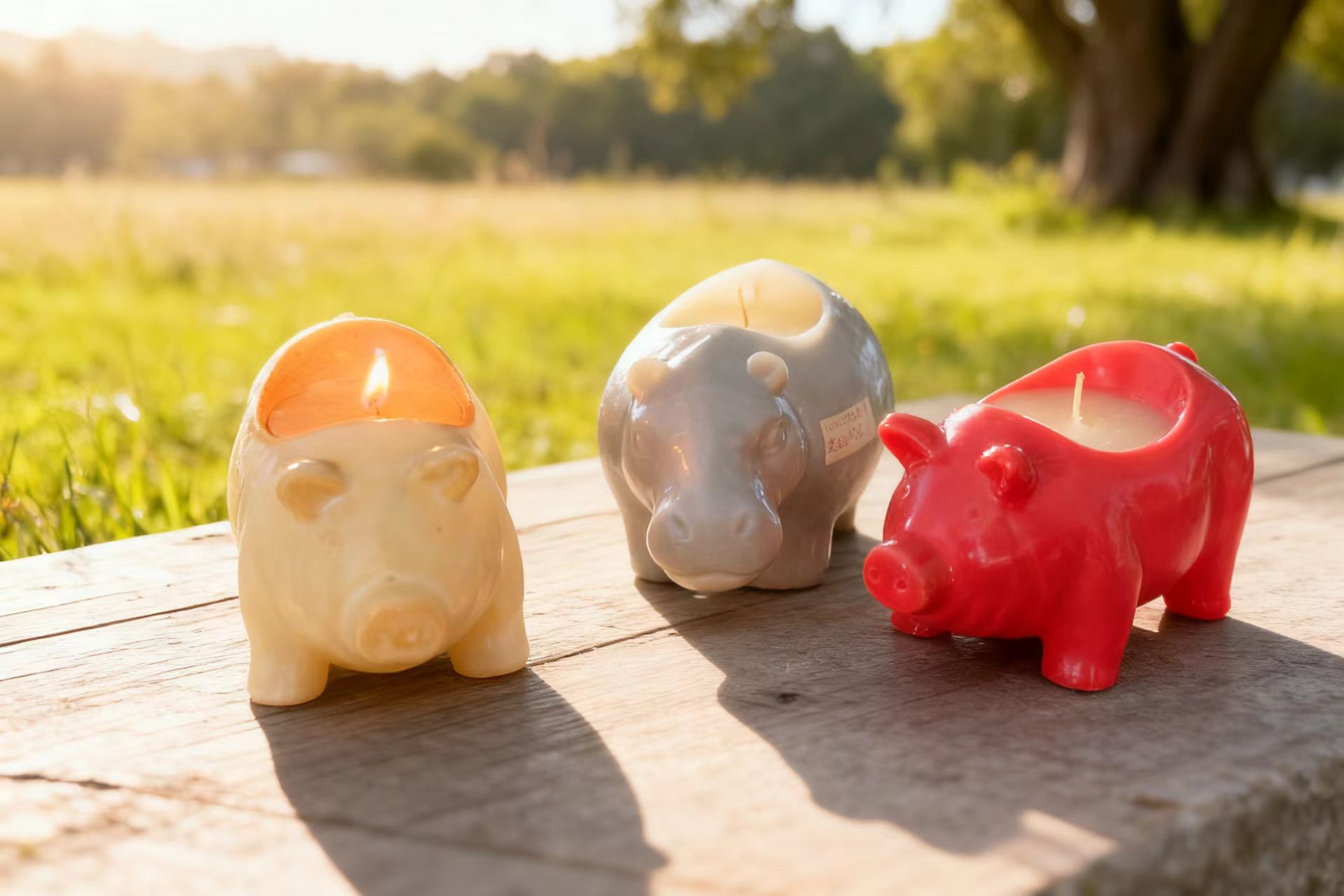 Ceramic Pig Candle
